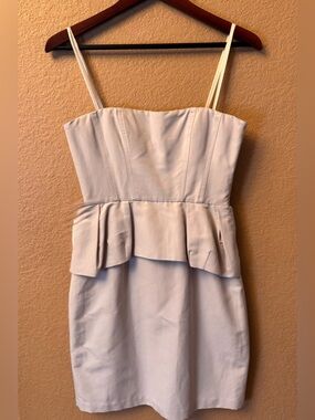 NWT BCBG Max Azria Avanti Corset Peplum Dress Beige 0